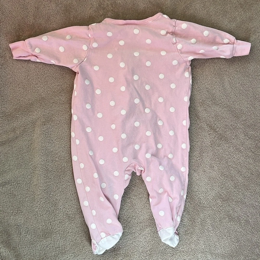 🩷2 for 10$🩷 Gerber Organic Cotton Baby Girl Sleeper, Size 0-3 Months - Picture 8 of 8